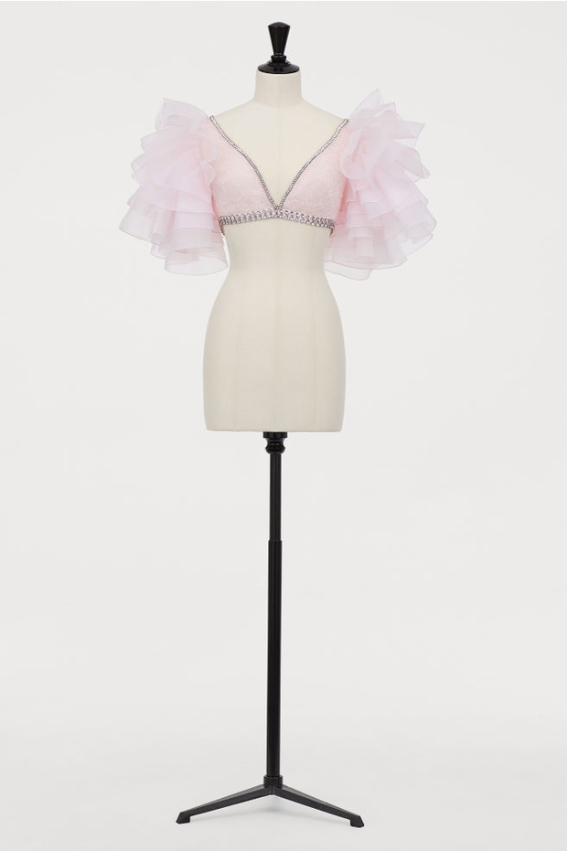 Giambattista Valli x H&M - Krótki top z falbaną 499,99 zł