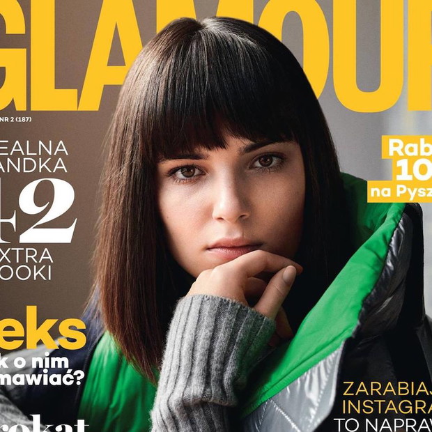 Michalina Olszańska na okładce lutowego wydania Glamour.