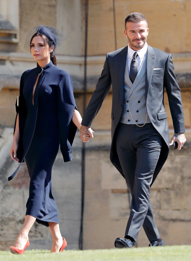 Victoria i David Beckham na royal wedding Meghan Markle i księcia Harry
