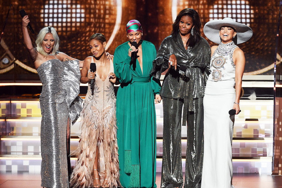 Michelle Obama na scenie podczas Grammy 2019