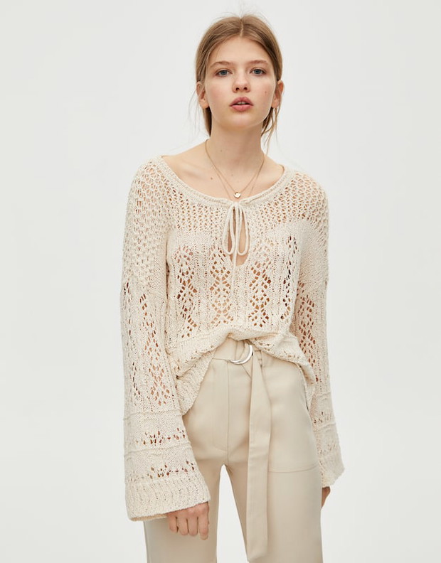 Ażurowy sweter Pull&Bear, 99,90 zł