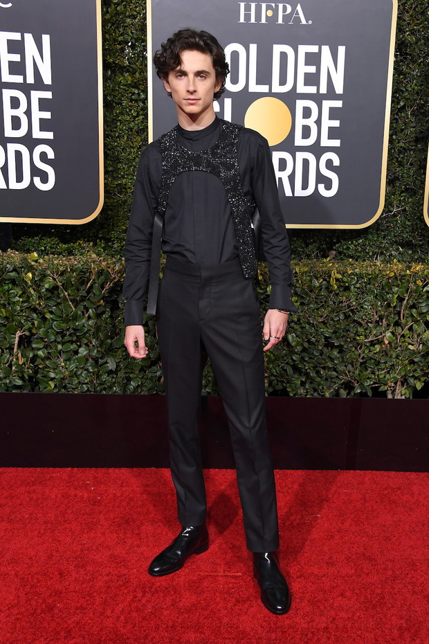 Złote Globy 2019: Timothée Chalamet w Louis Vuitton