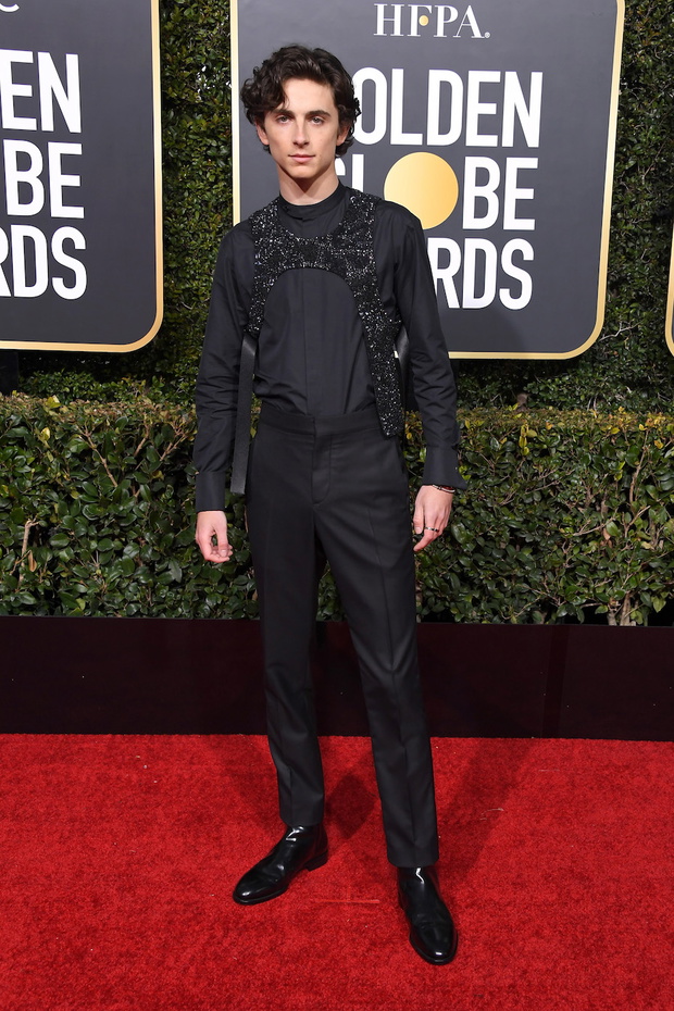 Złote Globy 2019: Timothée Chalamet w Louis Vuitton