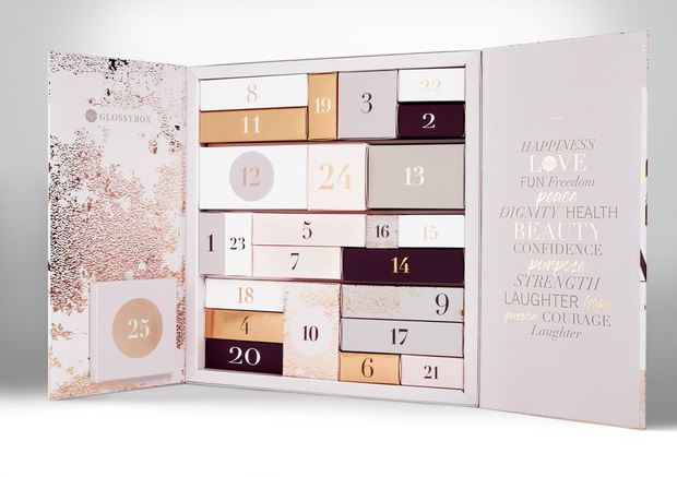 Kalendarz adwentowy Glossybox, ok. 370 zł