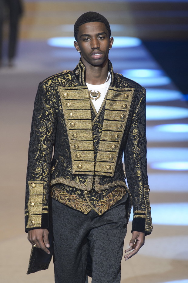 Christian Combs na wybiegu Dolce & Gabbana