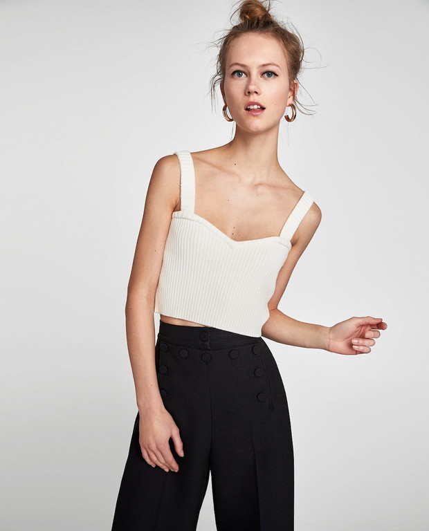 Krótki top Zara, 75,90 zł