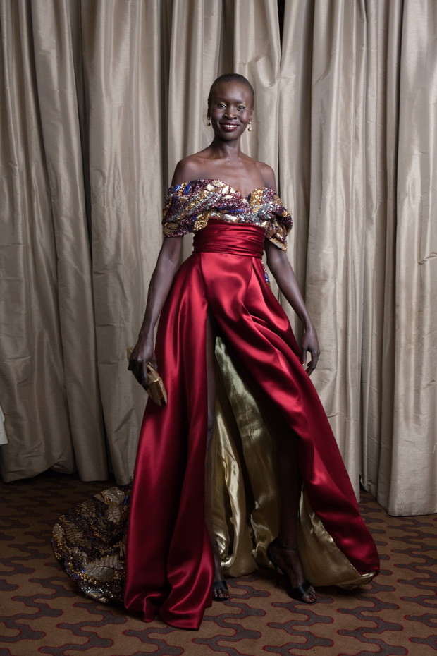 Alek Wek w sukni H&M