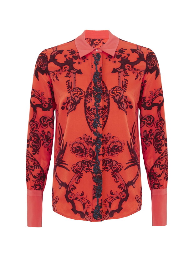 TK MAXX_czerwona koszula z czarnym wzorem_129.99 PLN