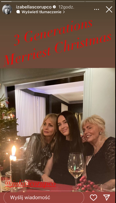 Izabella Scorupco z mamą i córką