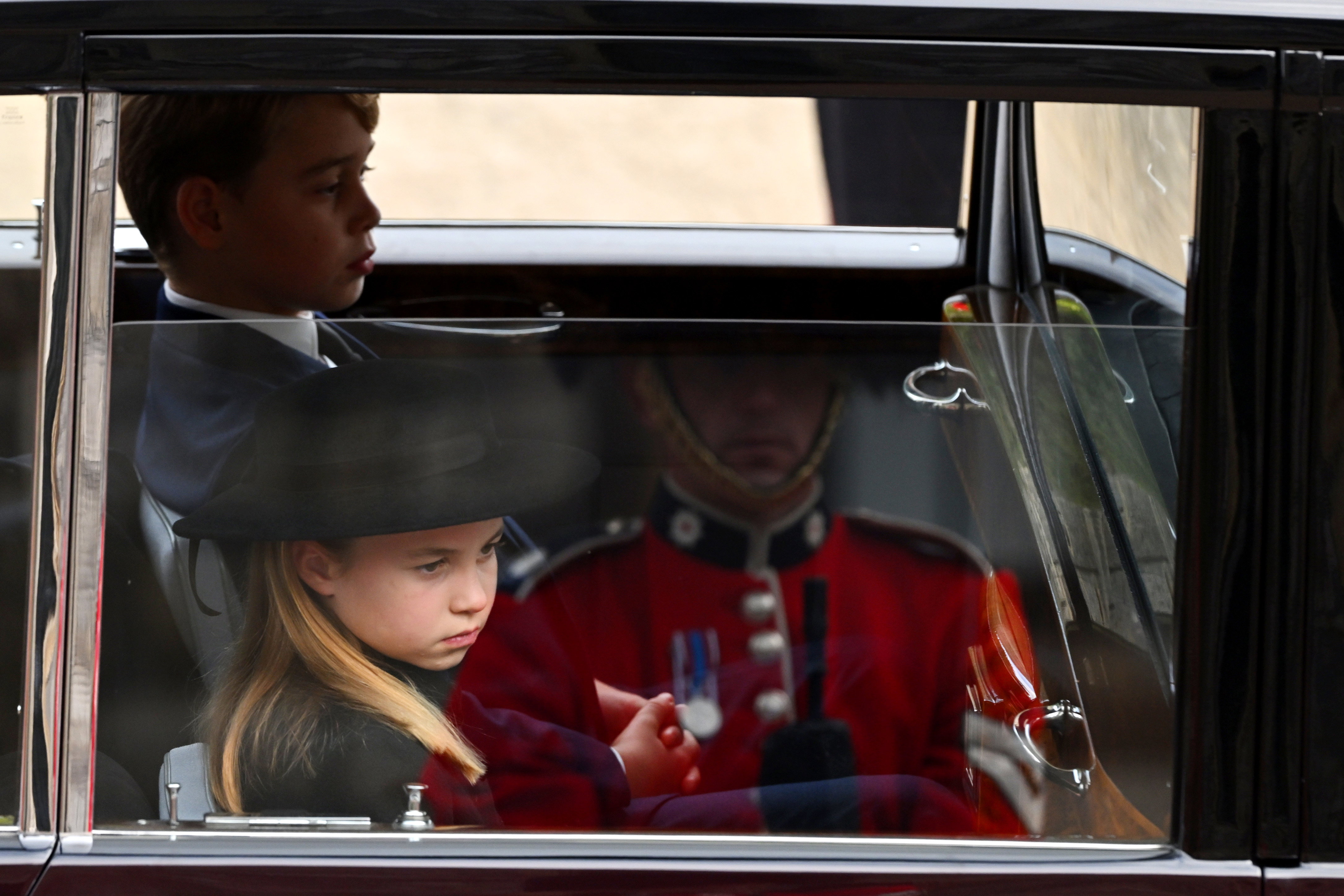 Księżniczka Charlotte na pogrzebie królowej Elżbiety II