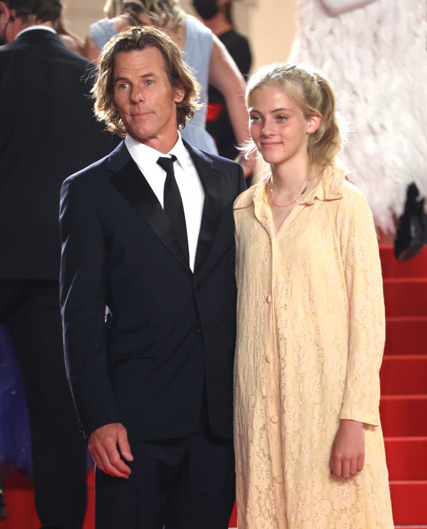 Hazel Moder z tatą Danielem Moderem na festiwalu filmowym w Cannes.