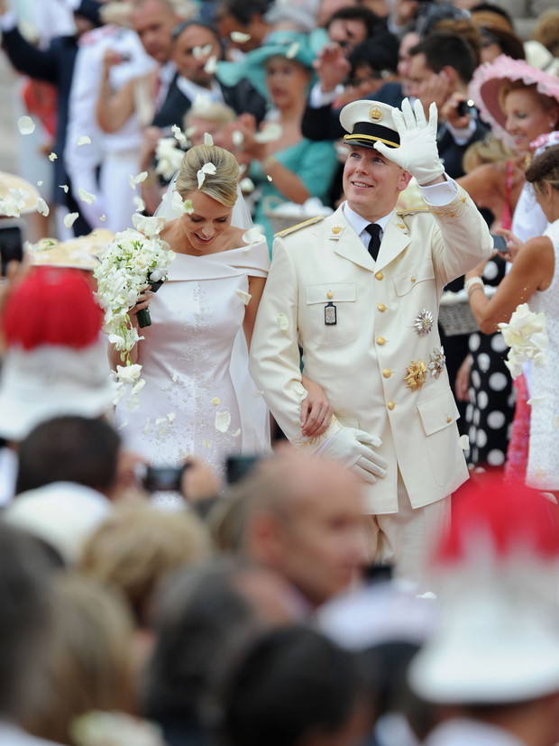Charlene Grimaldi w dniu ślubu z księciem Albertem II Grimaldim.
