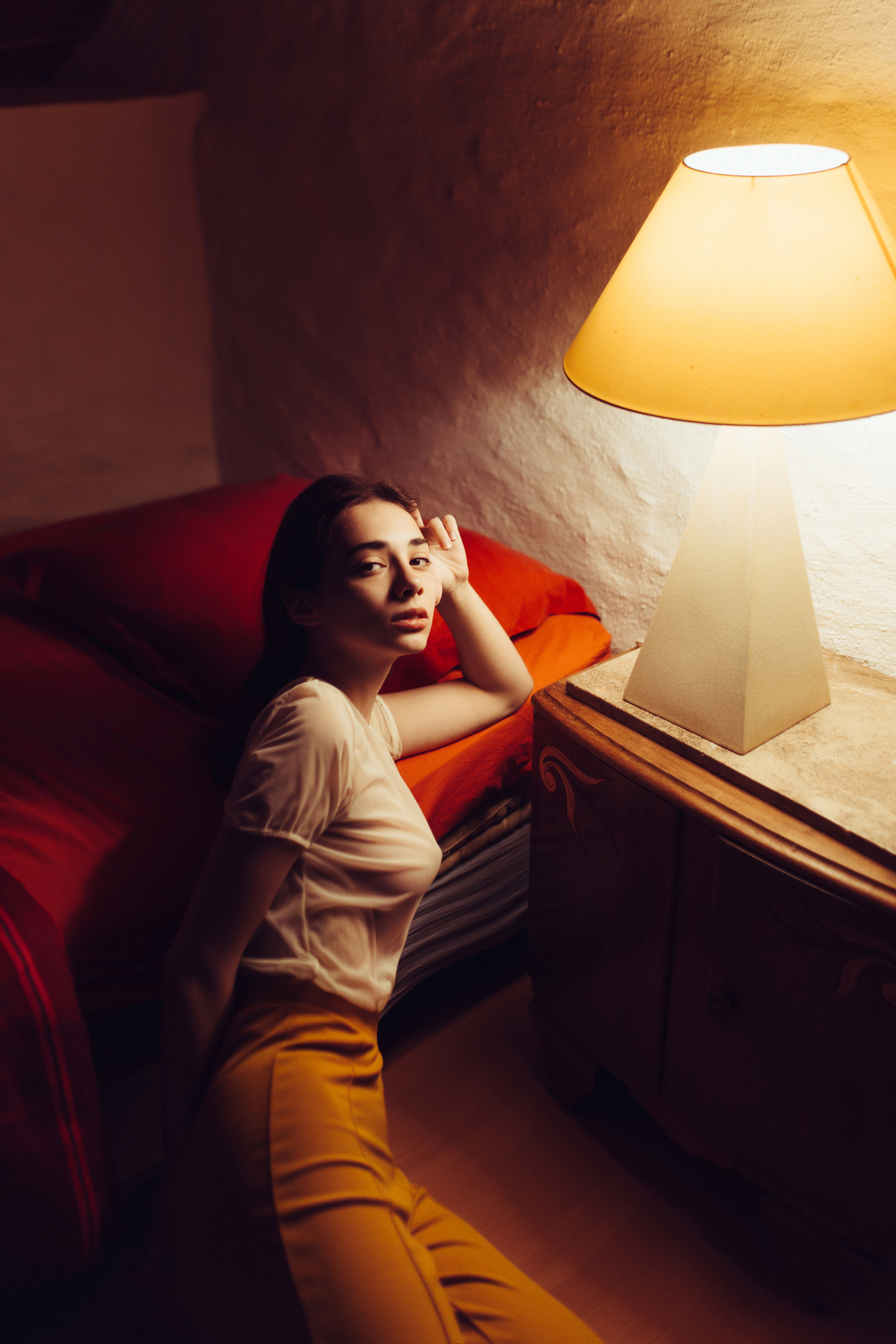Fashion photoshoot of young sensual woman