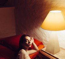 Fashion photoshoot of young sensual woman