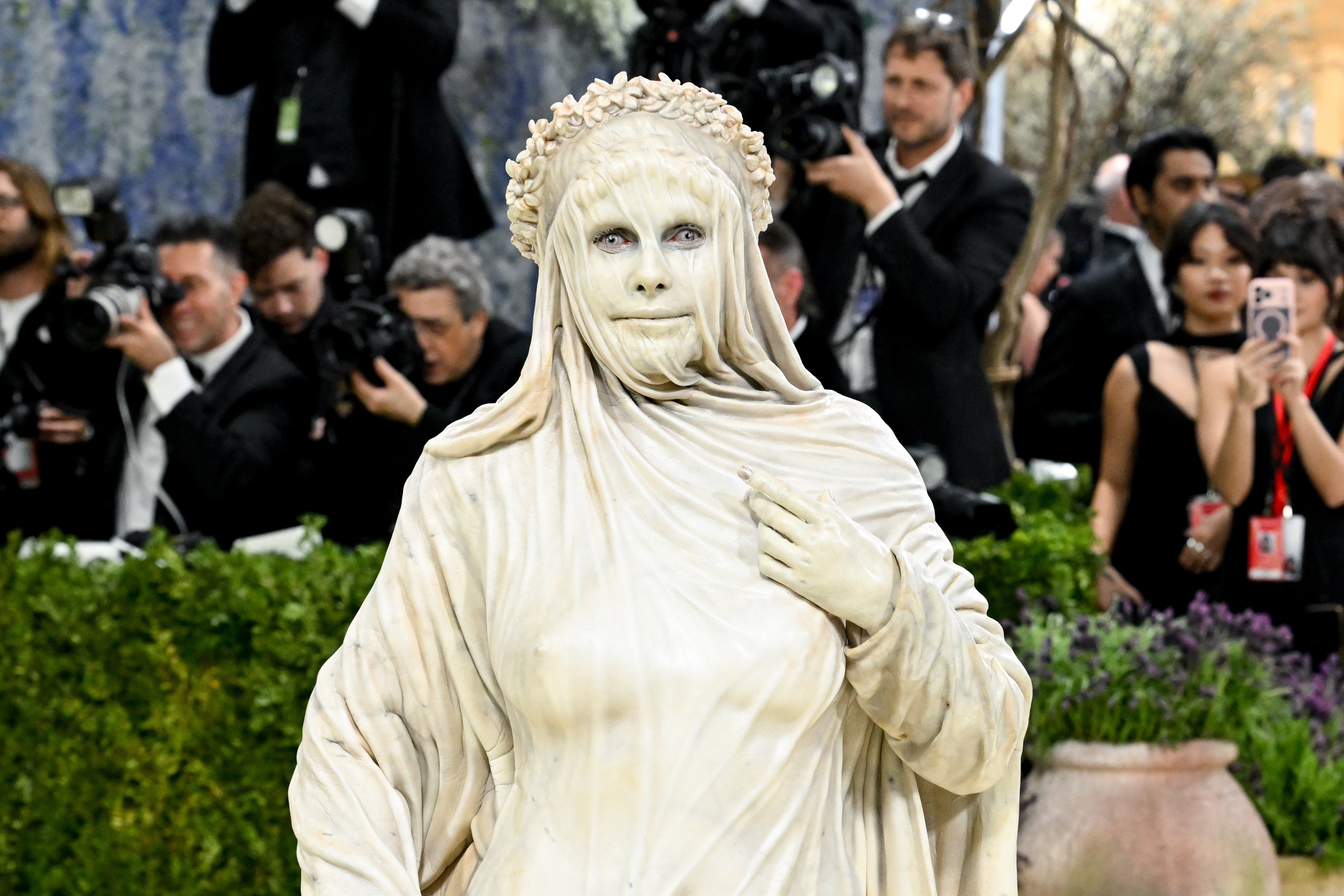 Heidi Klum jako rzeźba podczas Met Gali