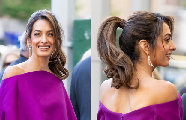 Fryzura na wesele i komunię "Barbie Ponytail" jak u Amal Clooney