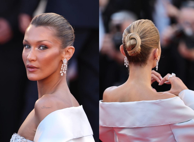 Fryzura na wesele „Sculpted Bun” w stylu Belli Hadid