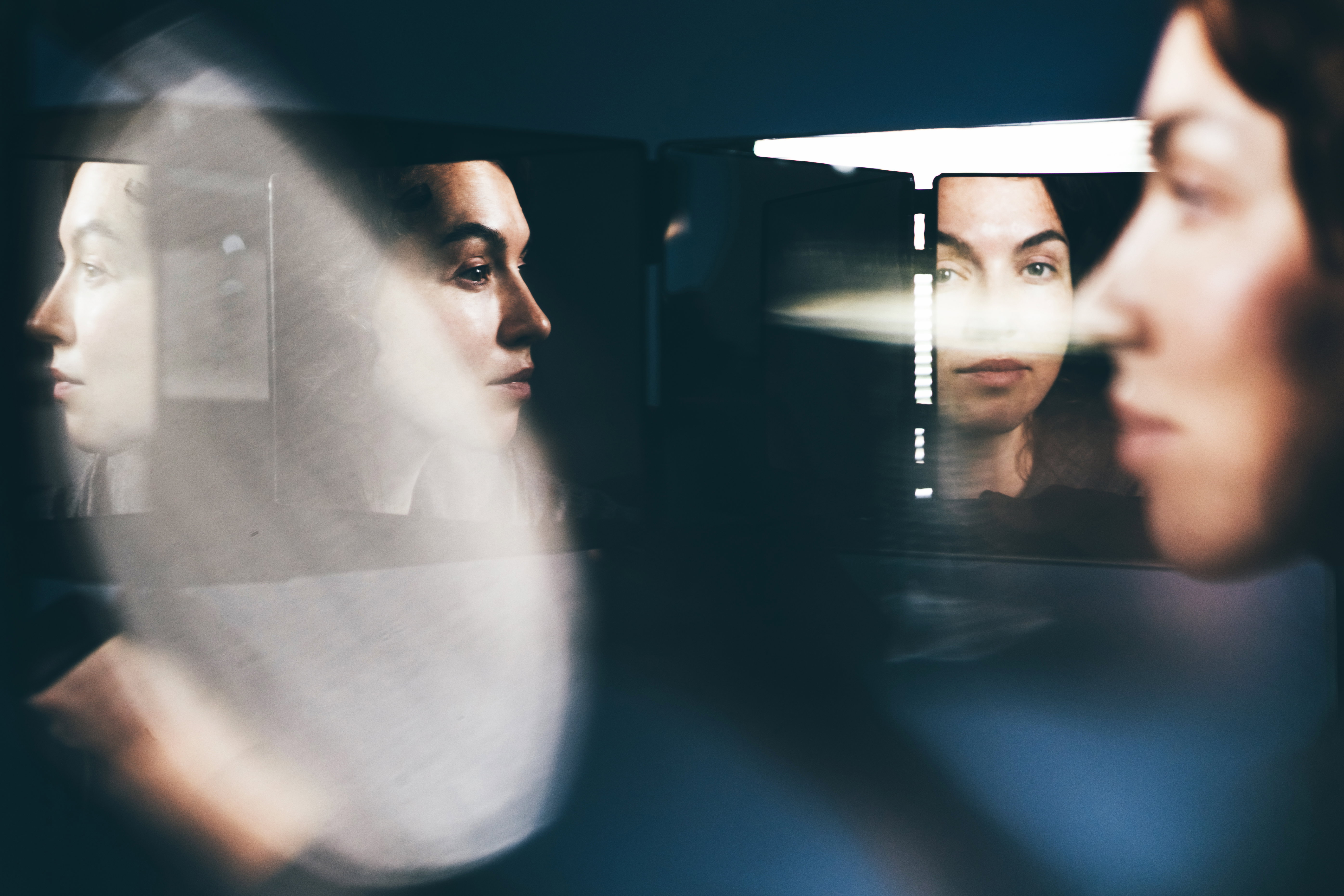 Kaleidoscope portrait of woman.