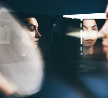 Kaleidoscope portrait of woman.