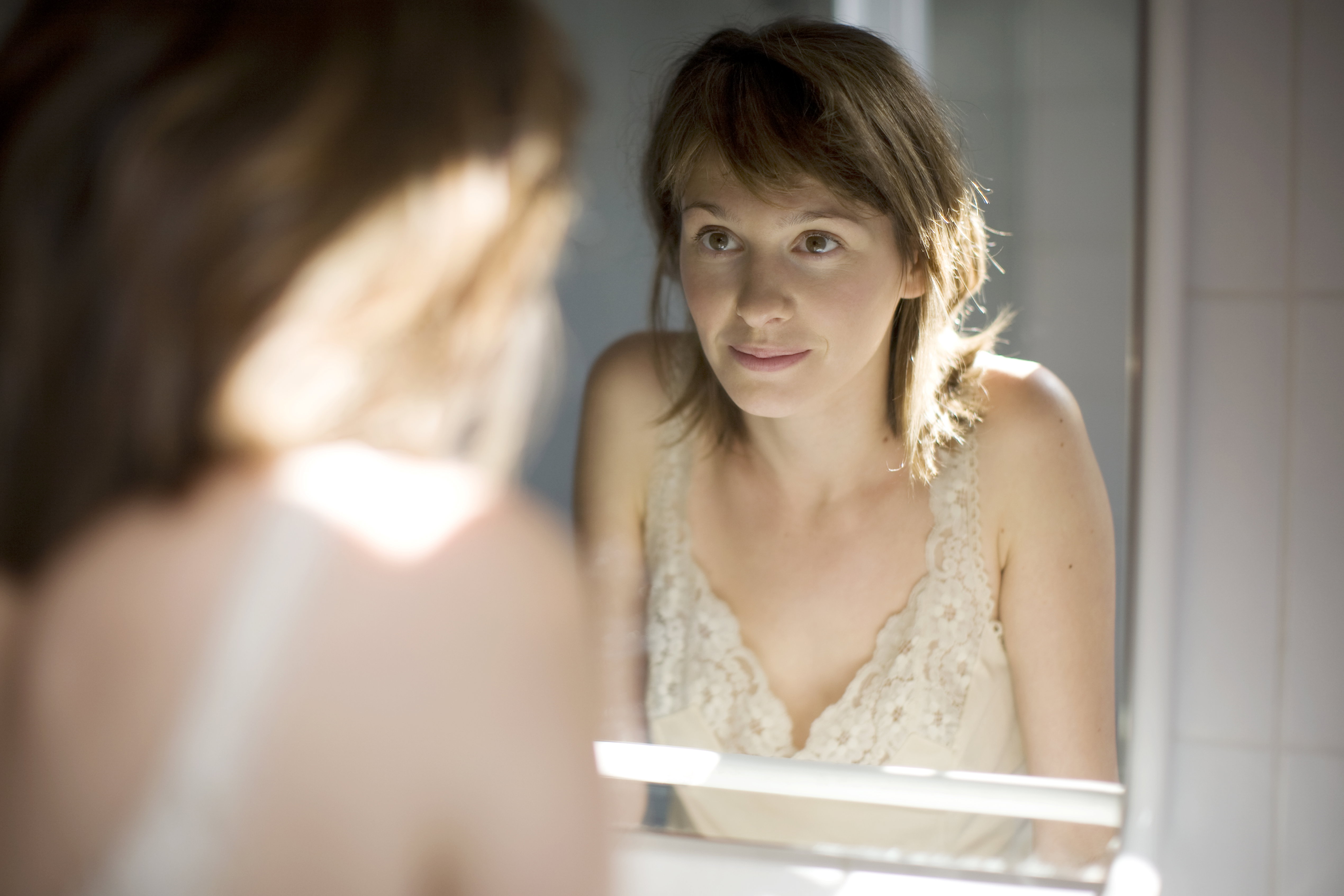 woman in the mirror
