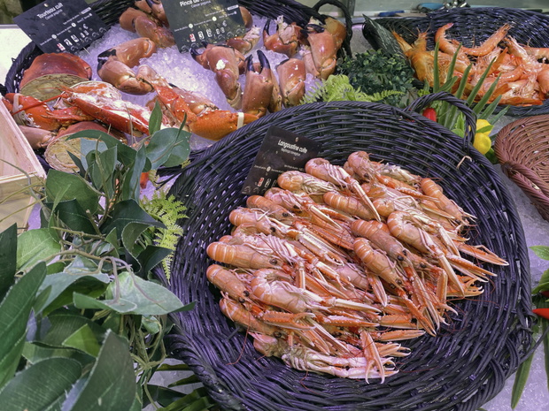Seafood on the farmers market
