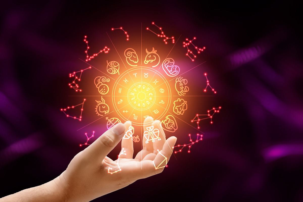 Zodiac signs and astrology with constellations, concepts, predictions, horoscopes, beliefs