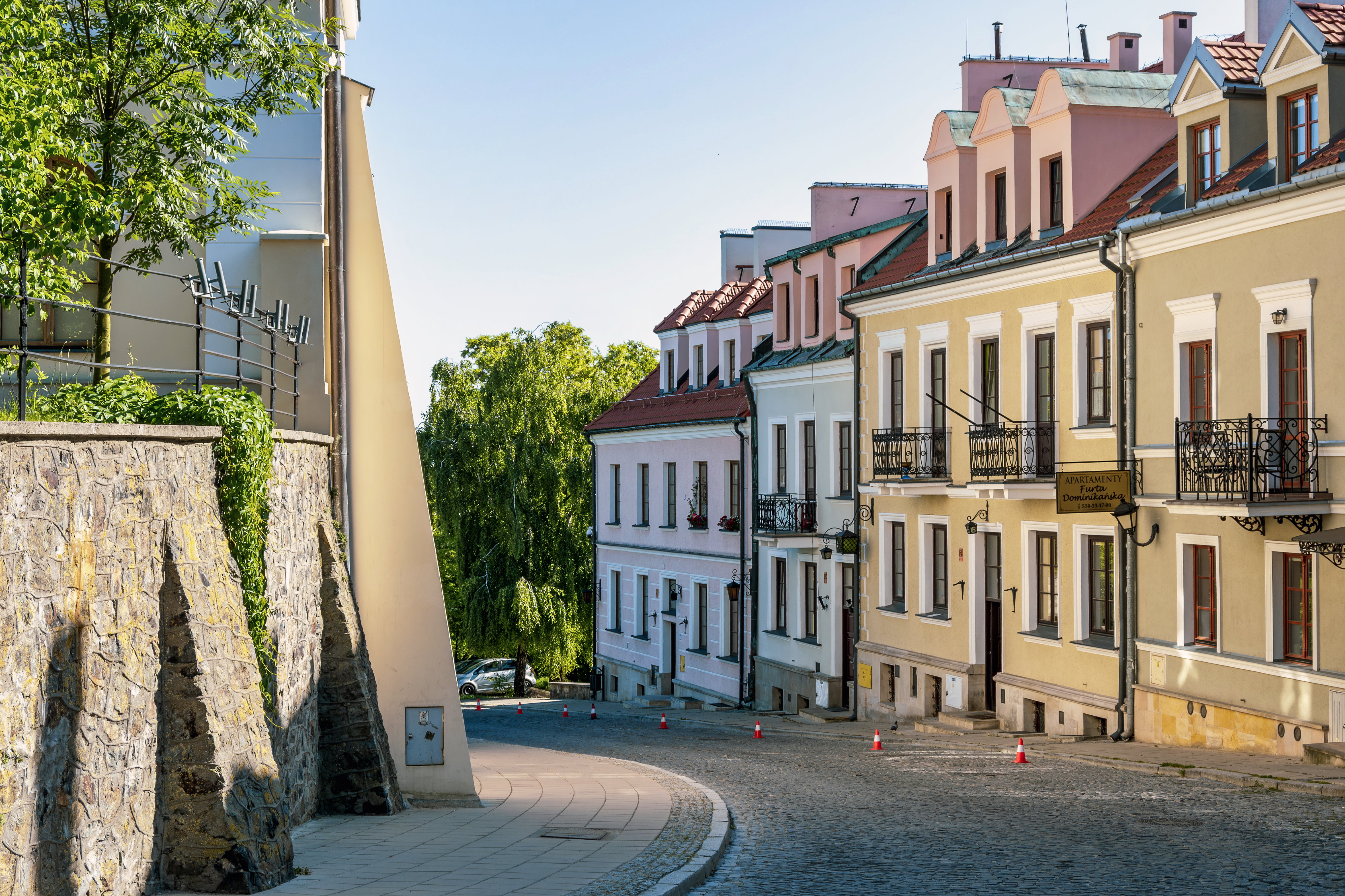Zamkowa Street in the Old Town of Sandomierz, Poland.