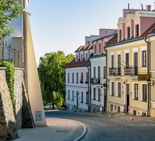 Zamkowa Street in the Old Town of Sandomierz, Poland.