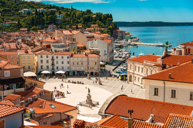 View from above of the old town