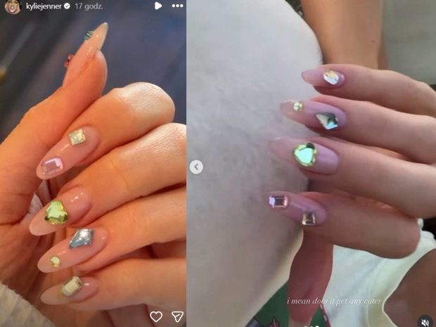 Bedazzled nails w stylu Kylie Jenner