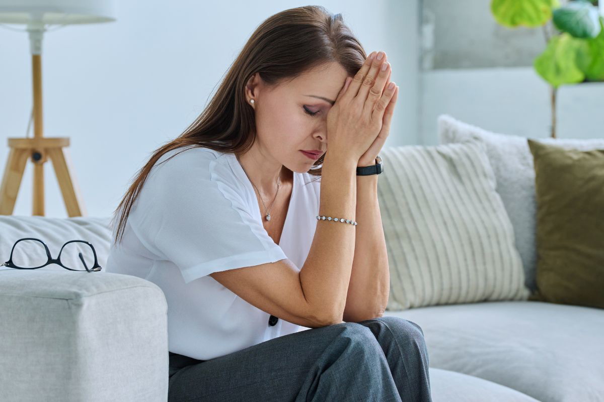 Załamana kobieta