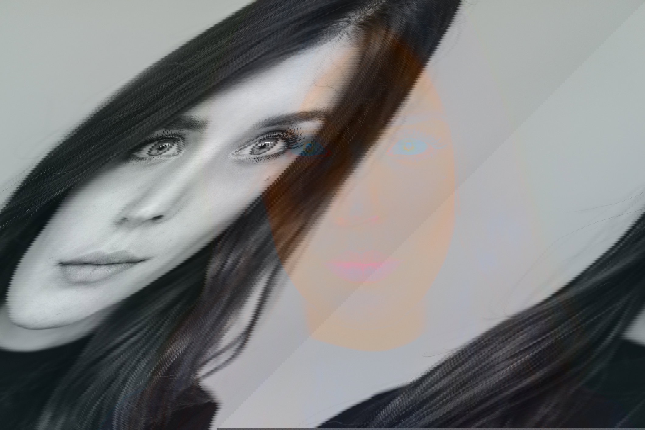 Portrait of dark-haired young woman