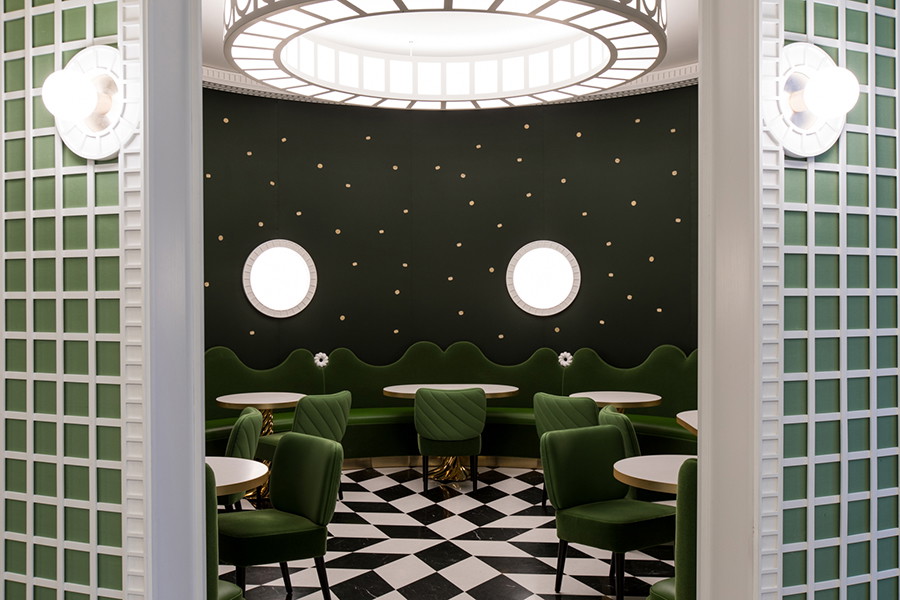 Ladurée Quai des Bergues projektu studio India Mahdavi