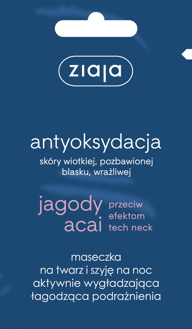 Maseczka na twarz i szyję na noc aktywnie wygładzająca łagodząca podrażnienia