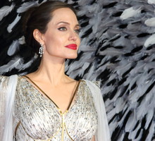 Angelina Jolie attends the Maleficent: Mistress of Evil