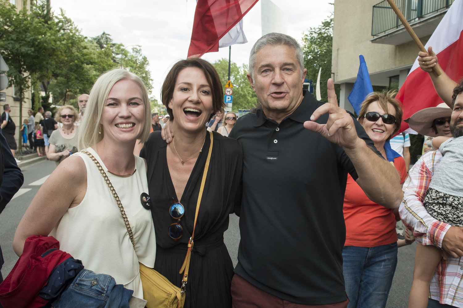 Magdalena Dobrzańska-Frasyniuk, Maja Ostaszewska i Władysław Frasyniuk
