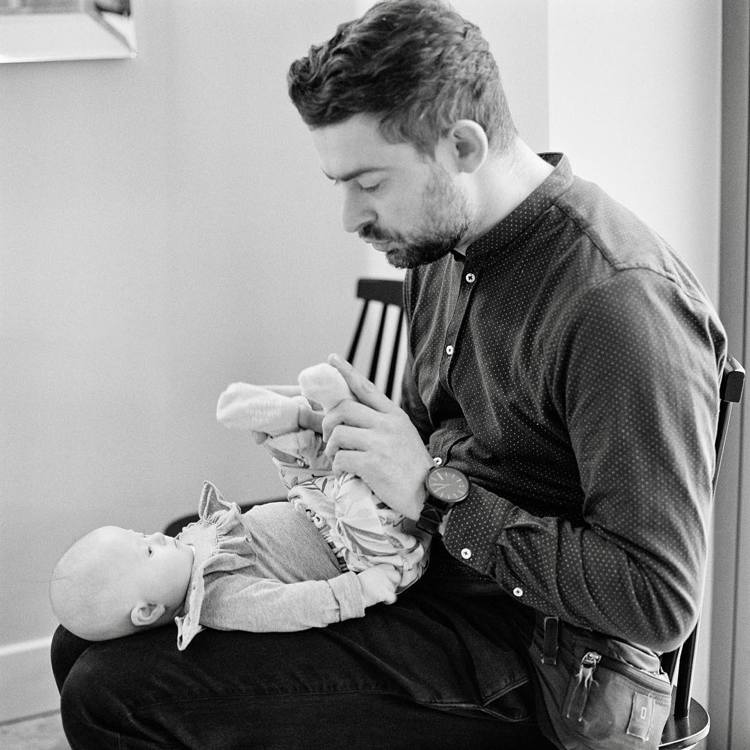 Bartek Królik z córką