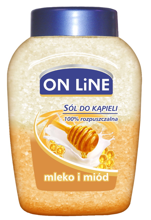 Sól do kąpieli ON LINE o aromacie miodu i mleka