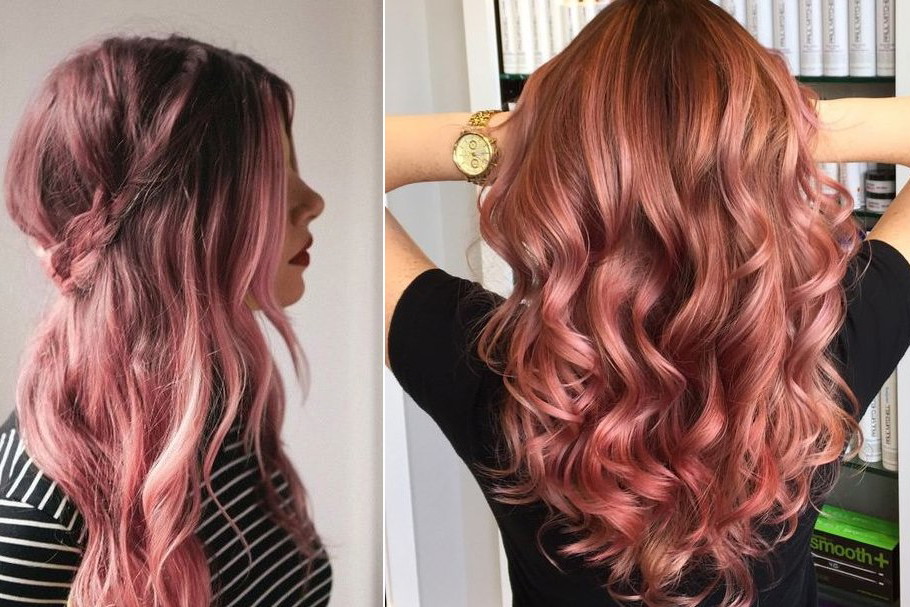 Rose gold - kolor włosów