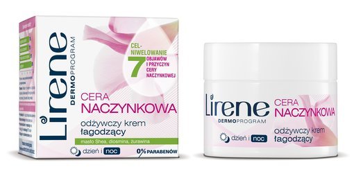Lirene Odżywczy krem łagodzący do cery naczynkowej