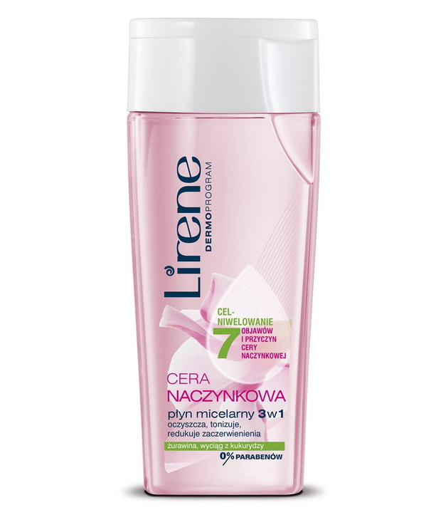 Lirene Płyn micelarny 3w1 do cery naczynkowej