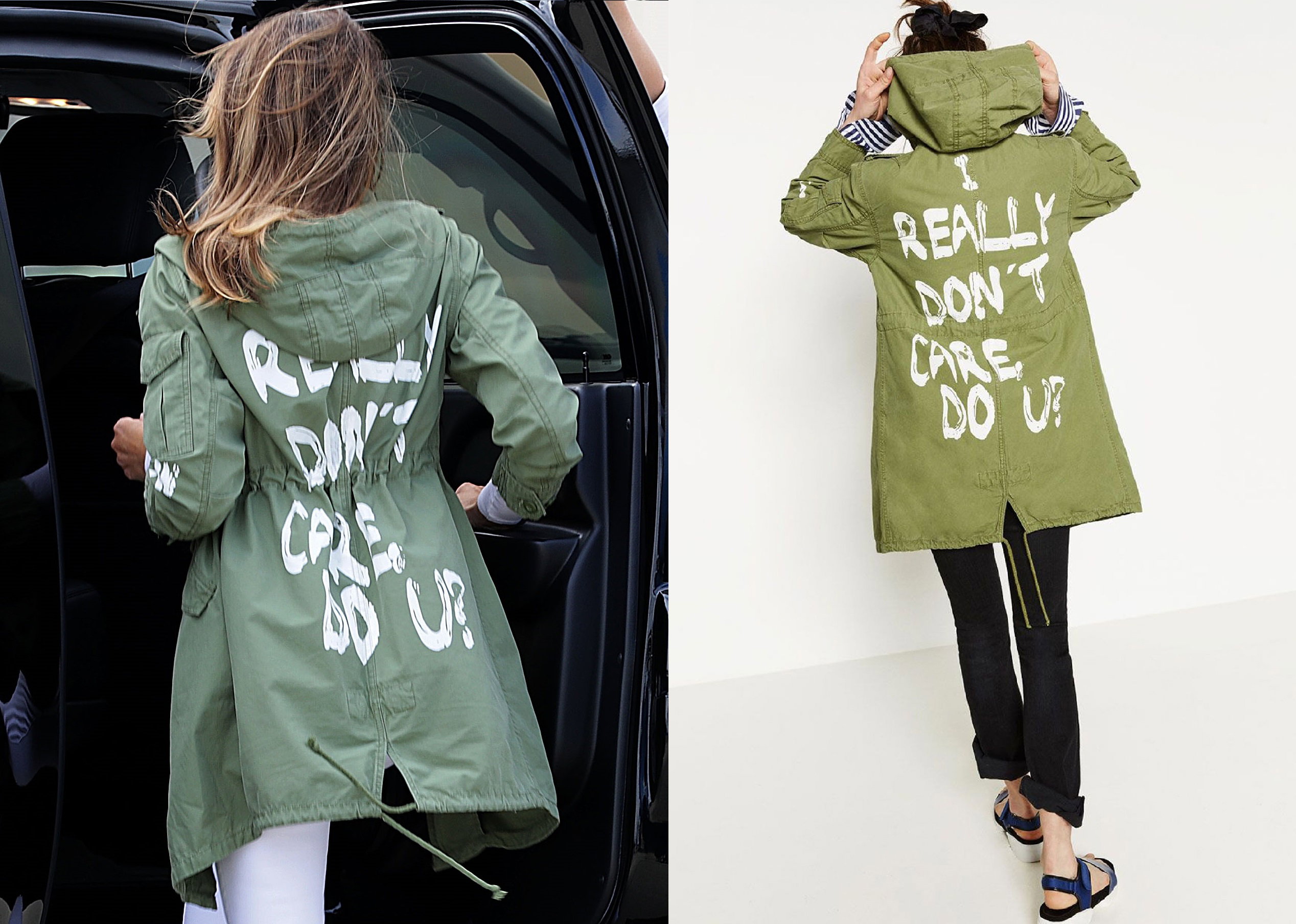 Melania Trump: kurtka z napisem "Mnie to nie obchodzi"