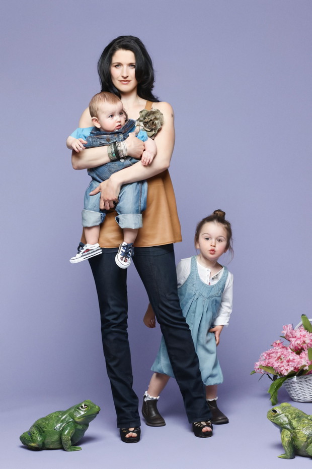 Cecylia (34 lata) z Mią (2,5 roku) i Iwem (6 miesięcy)