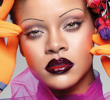 Cienkie brwi Rihanny na okładce Vogue'a