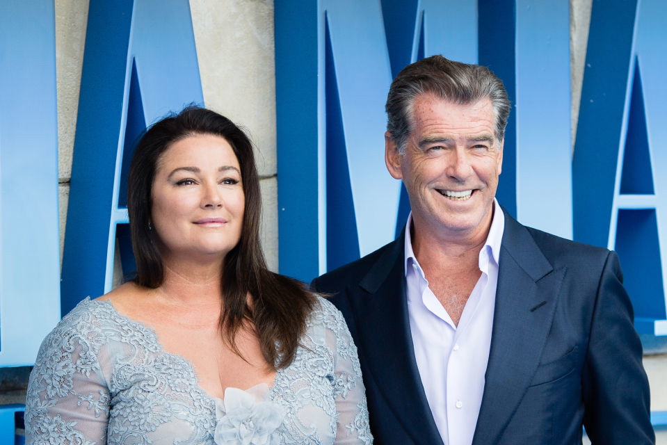Pierce Brosnan i Keely Shay Smith na premierze "Mamma Mia! Here We Go Again"