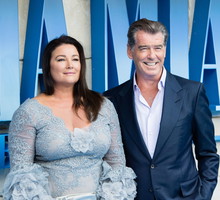 Pierce Brosnan i Keely Shay Smith na premierze "Mamma Mia! Here We Go Again"