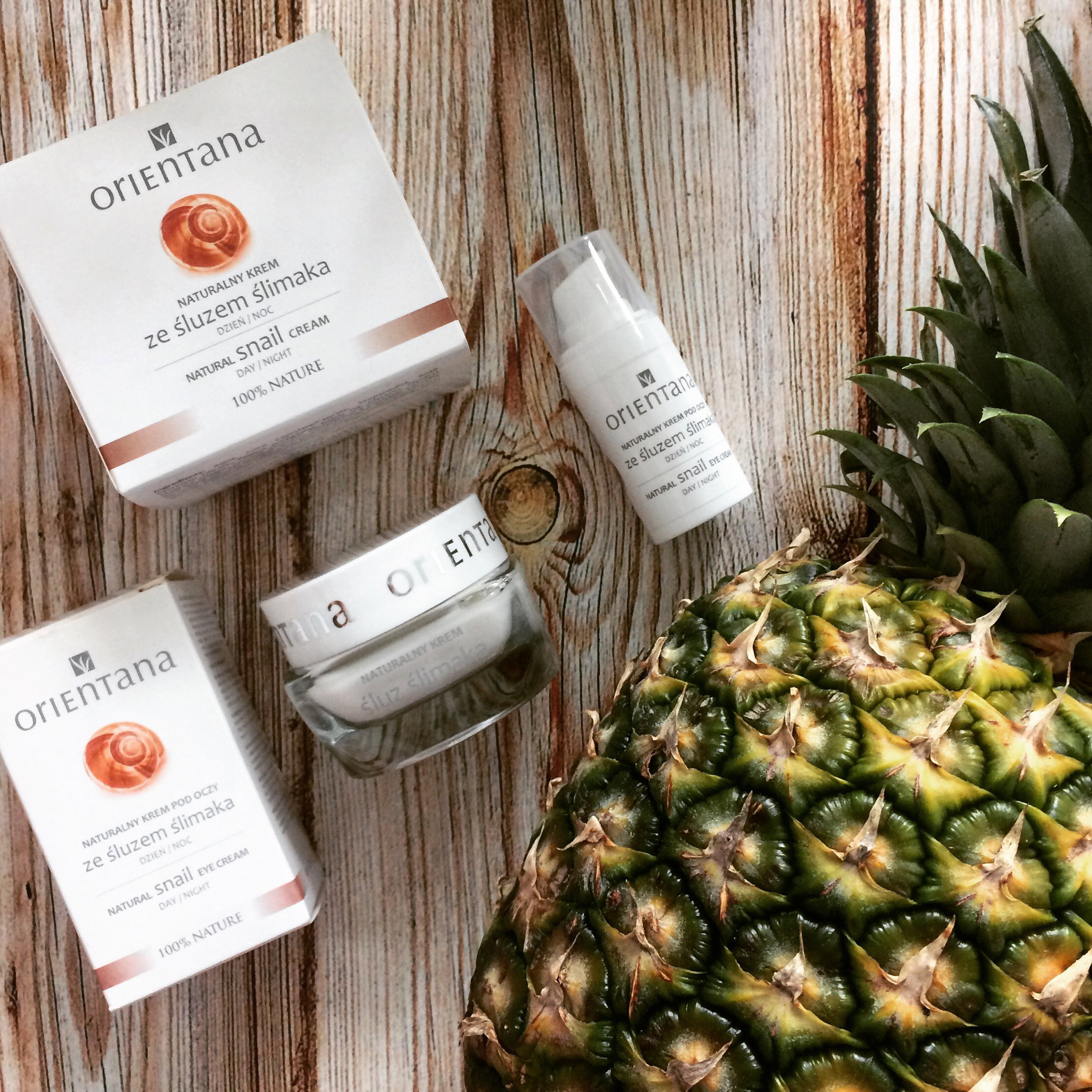 Przejdź do nastepnego slajdu, żeby zobaczyć kosmetyki ORIENTANA ze śluzem ślimaka