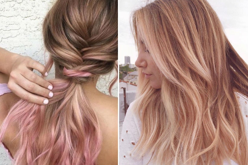 Rose gold hair - najmodniejszy kolor włosów na jesień 2018