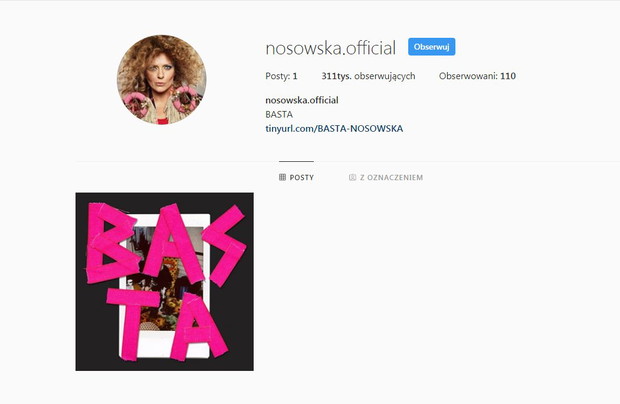 Z Instagrama Kasi Nosowskiej zostało tylko tyle