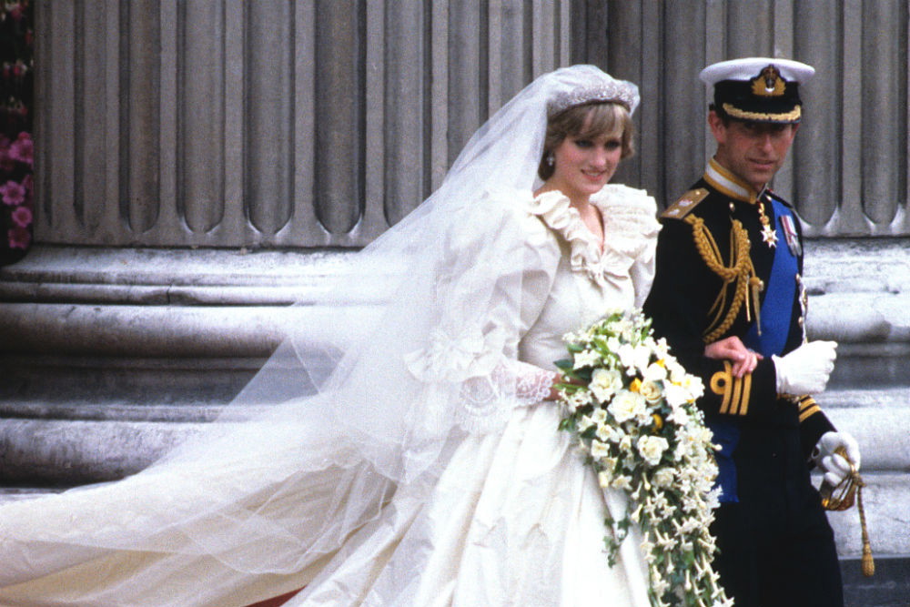 Księżna Diana i książę Karol w dniu ślubu